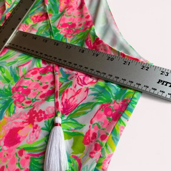 Lilly Pulitzer Women's CAROLANE Swing Dress Resort White Pear Necessities XL - Picture 7 of 7